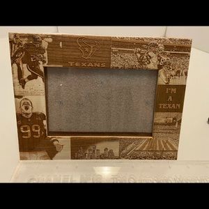NFL TEXANS Embossed/Carved Wooden Picture Frame